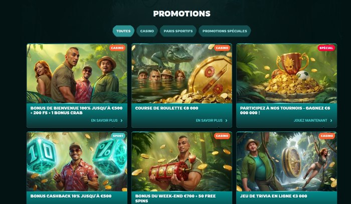 bonus et autre promotions