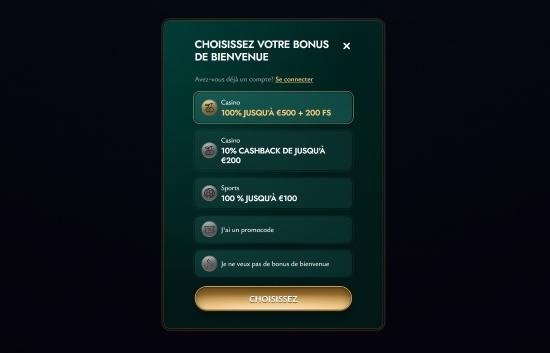 Les bonus disponibles sur Cashed
