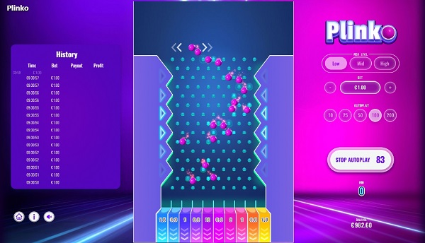 jeux plinko code
