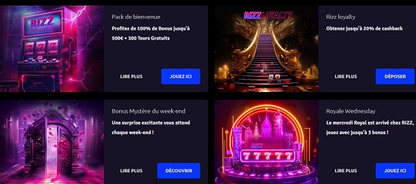 bonus avis rizz casino
