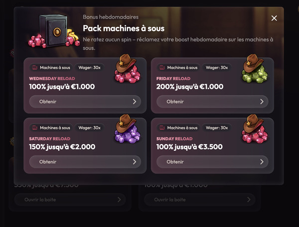 pack de recharge hebdomadaire