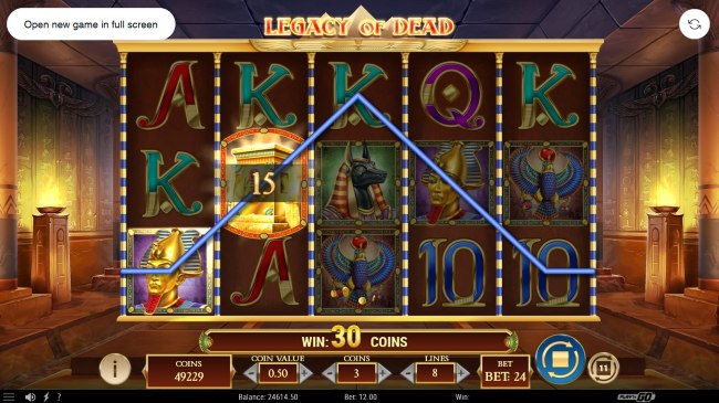 les gros gains sur legacy of dead