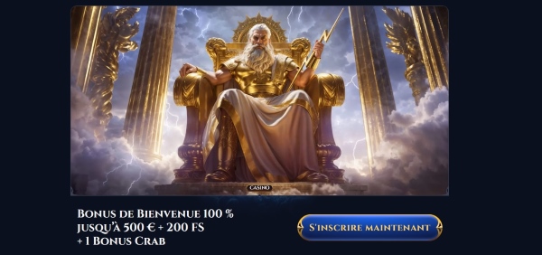 le bonus de bienvenue de 100% jusqu'à 500€